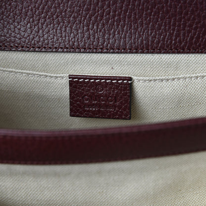 Gucci Dollar Calfskin Crystal Web Mini Dionysus Bamboo Top Handle Bag Vintage Bordeaux Black Diamond 6 of 9