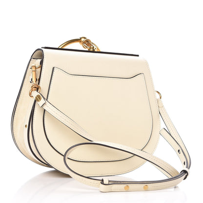 Chloe Calfskin Suede Medium Nile Bracelet Bag Off White 4 of 9