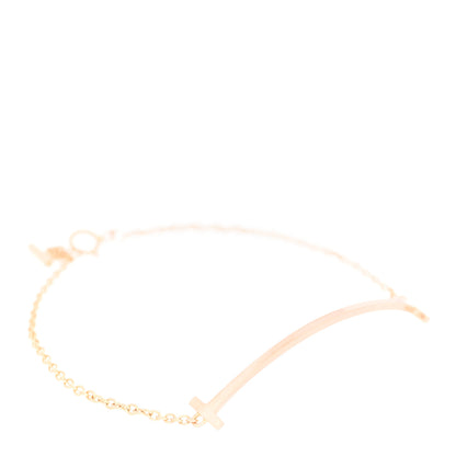 Tiffany 18K Rose Gold T Smile Bracelet 1 of 3