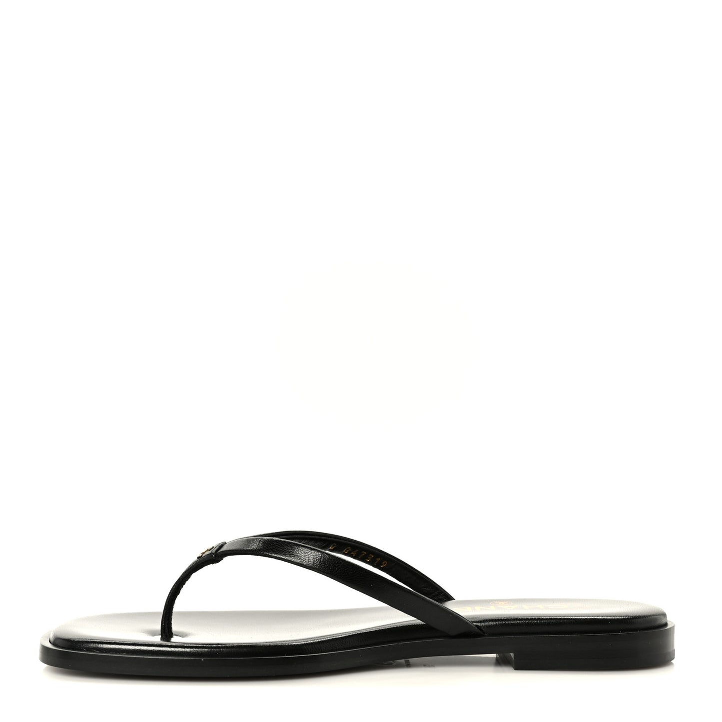 Lambskin CC Times Square Thong Sandals 38 Black