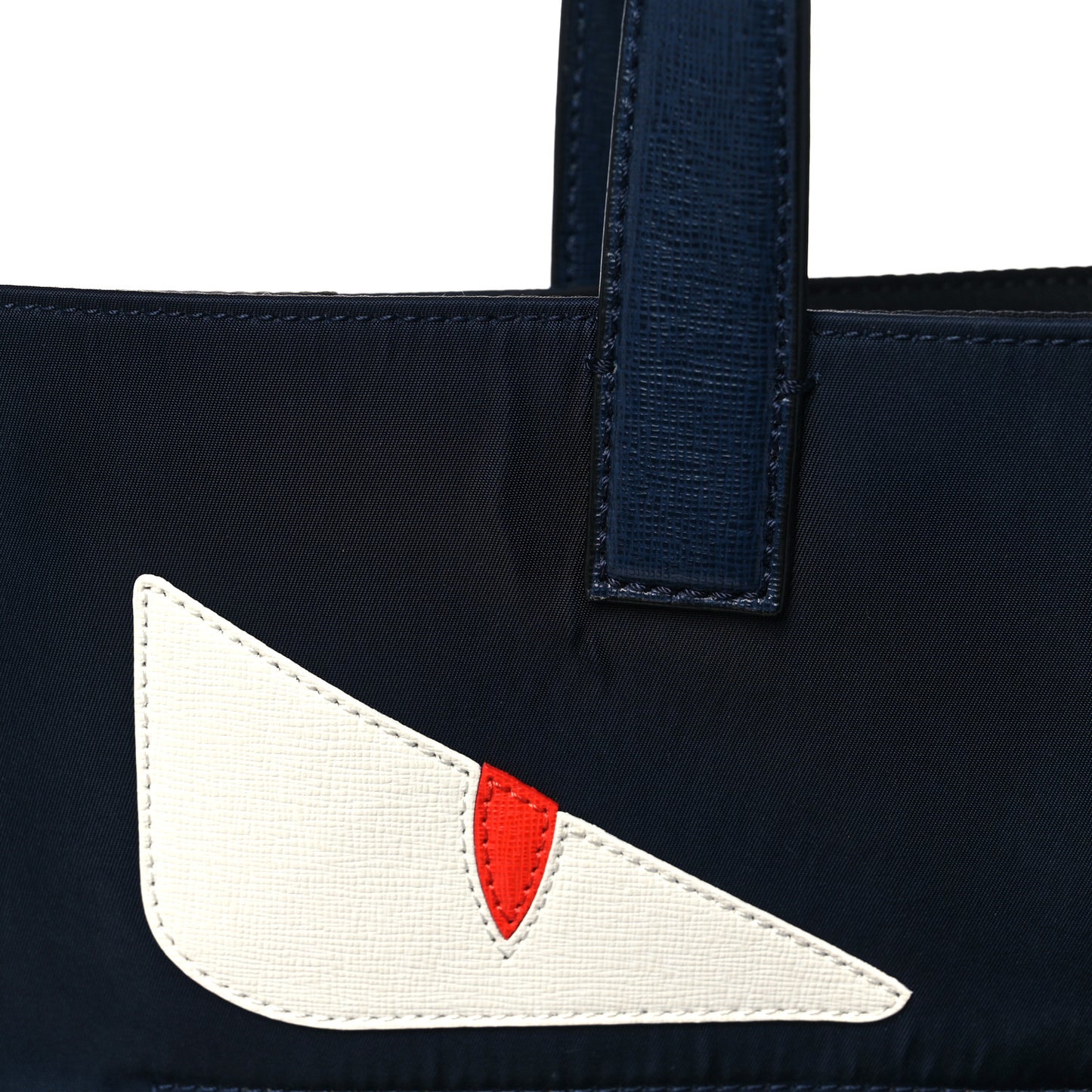 Nylon Vitello Elite Monster Eyes Tote Blue Scuro White Multicolor