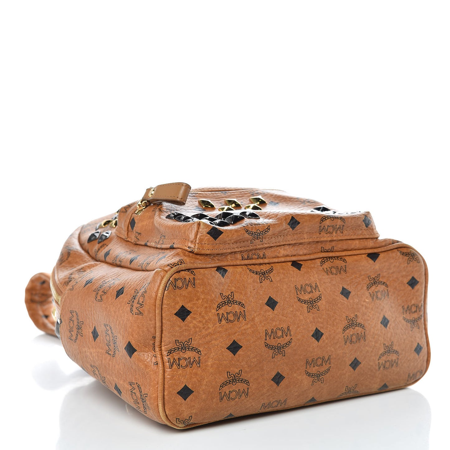 Visetos Studded Small Stark Backpack Cognac