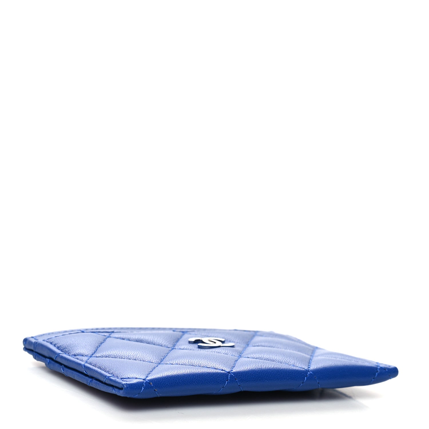 Chanel Lambskin Quilted Card Holder Blue 4 of 10