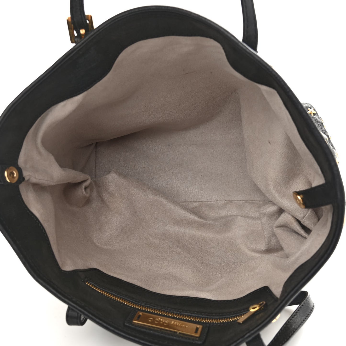 Calfskin Sasha Star Studded Tote Black