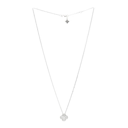 Louis Vuitton 18K White Gold Diamond Les Ardentes Pendant Necklace 3 of 4