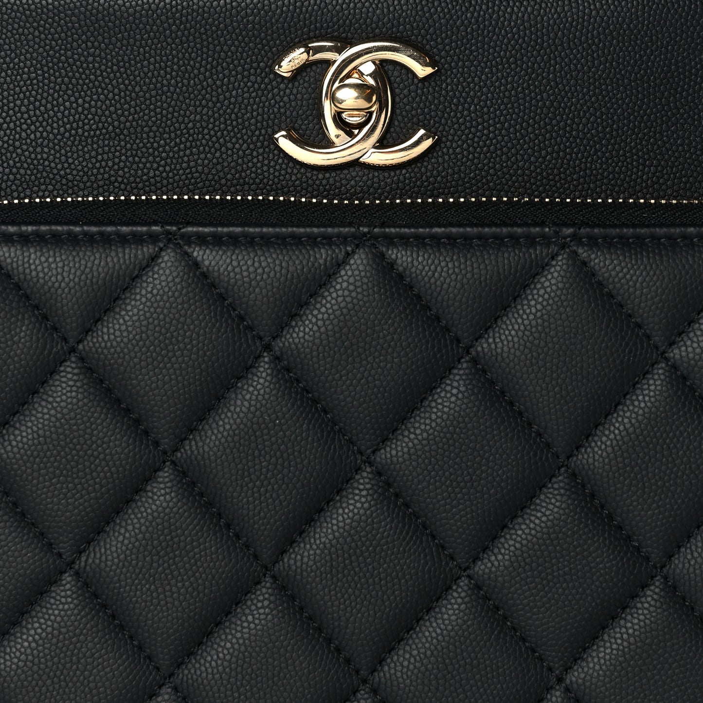 Caviar Quilted Small Business Affinity Shopping Bag Black