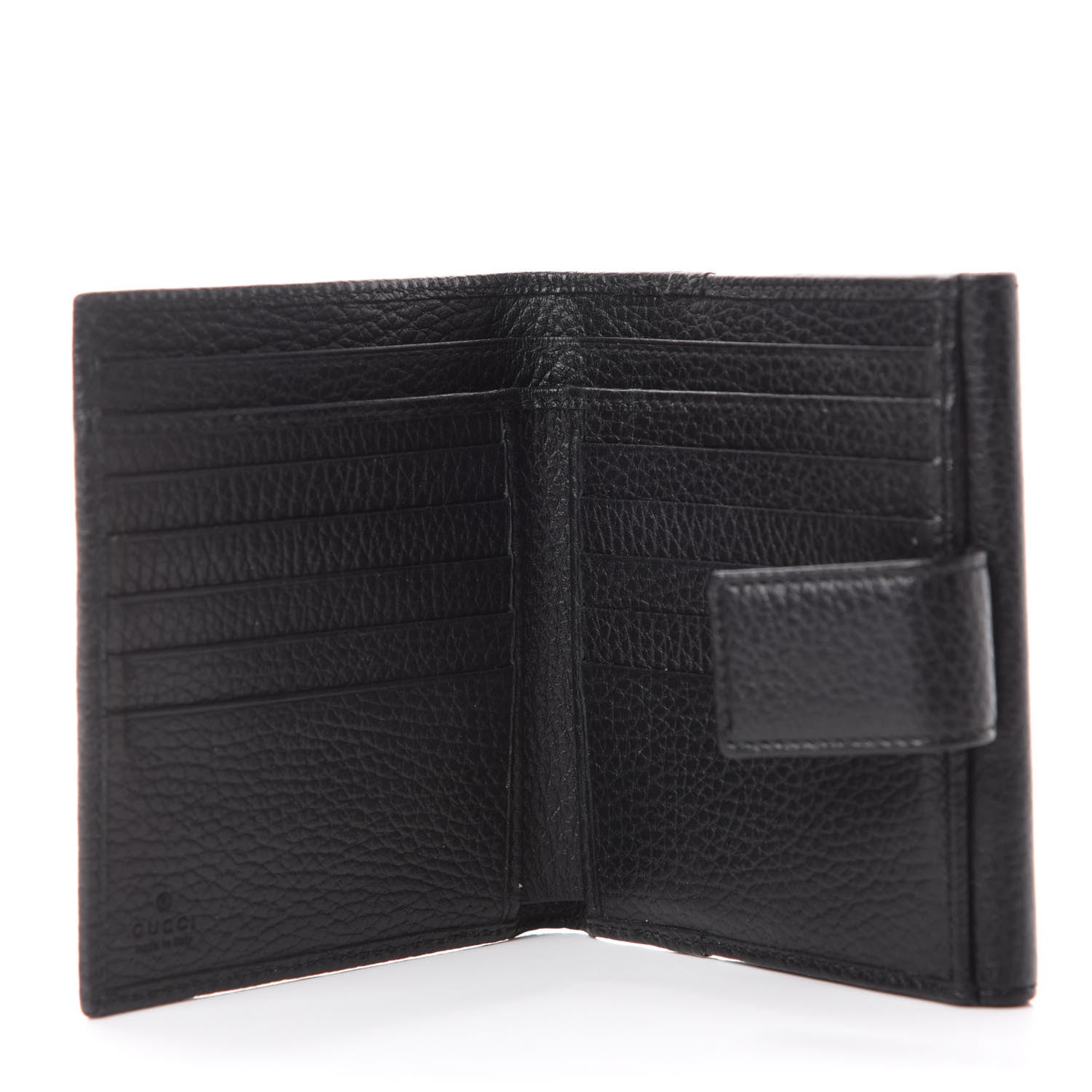 Gucci Dollar Calfskin Double G French Flap Wallet Black 5 of 7