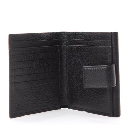 Gucci Dollar Calfskin Double G French Flap Wallet Black 5 of 7