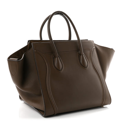 Celine Supple Calfskin Medium Phantom Luggage Khaki 3 of 13
