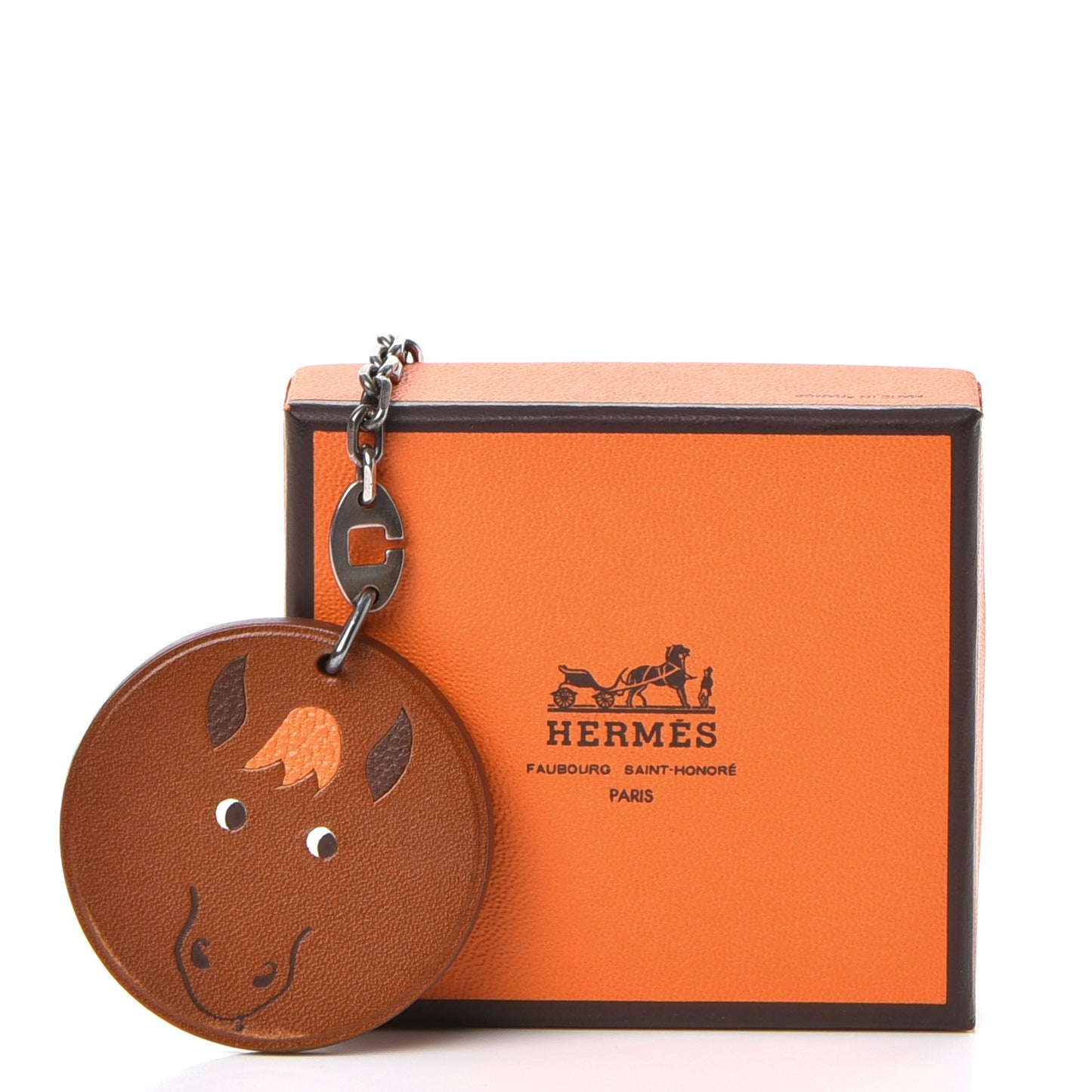 Barenia Horse Key Chain Fauve