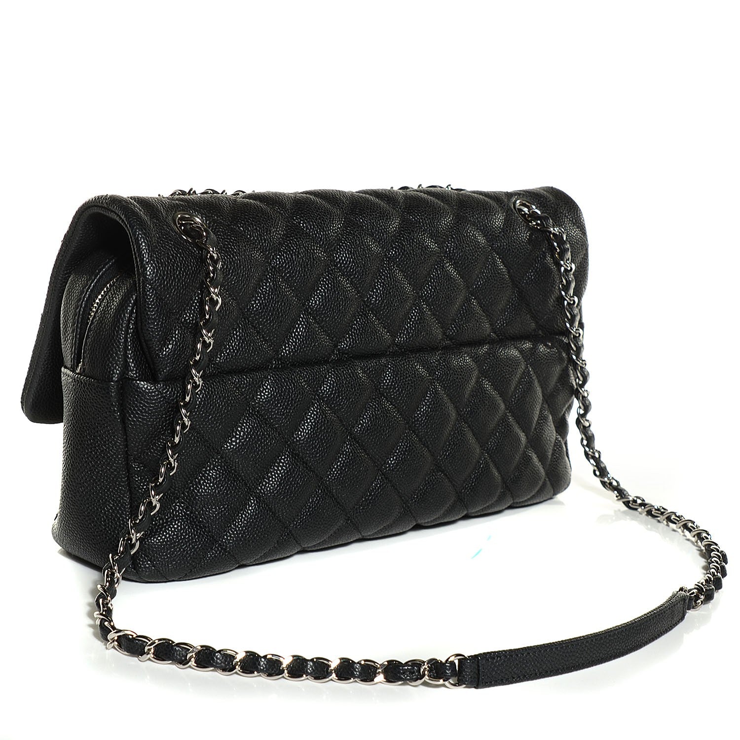 Chanel Caviar Quilted Jumbo Easy Flap Black 3 of 8