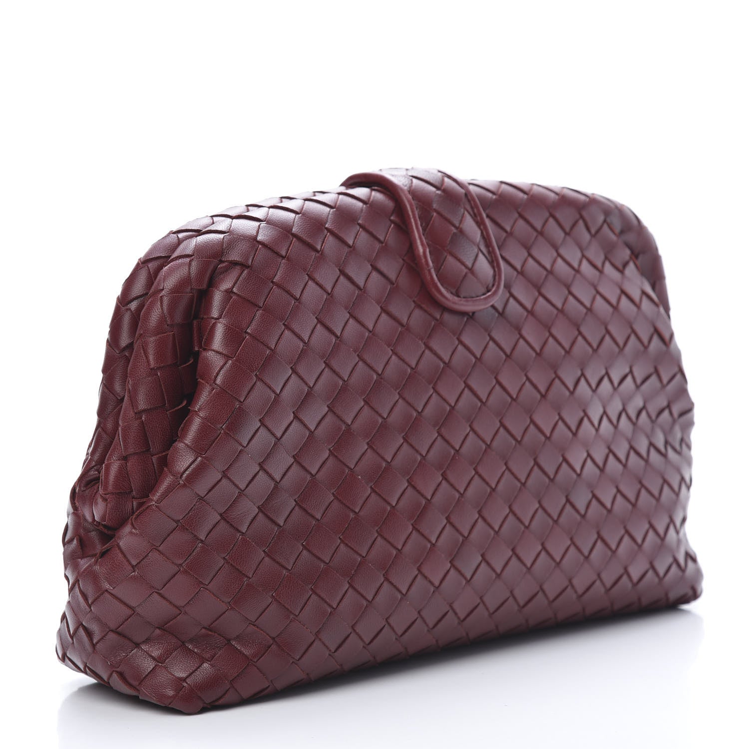 Bottega Veneta Nappa Intrecciato The Lauren 1980 Clutch Gigolo Red 3 of 8