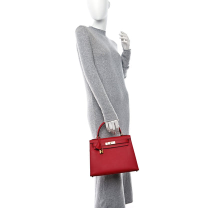 Hermes Epsom Kelly Sellier 28 Rouge Casaque 2 of 9
