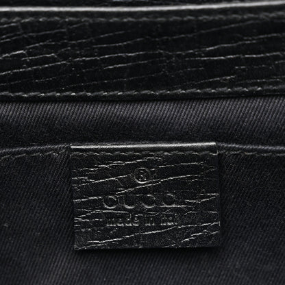 Gucci Monogram Horsebit Chain Clutch Black 6 of 13