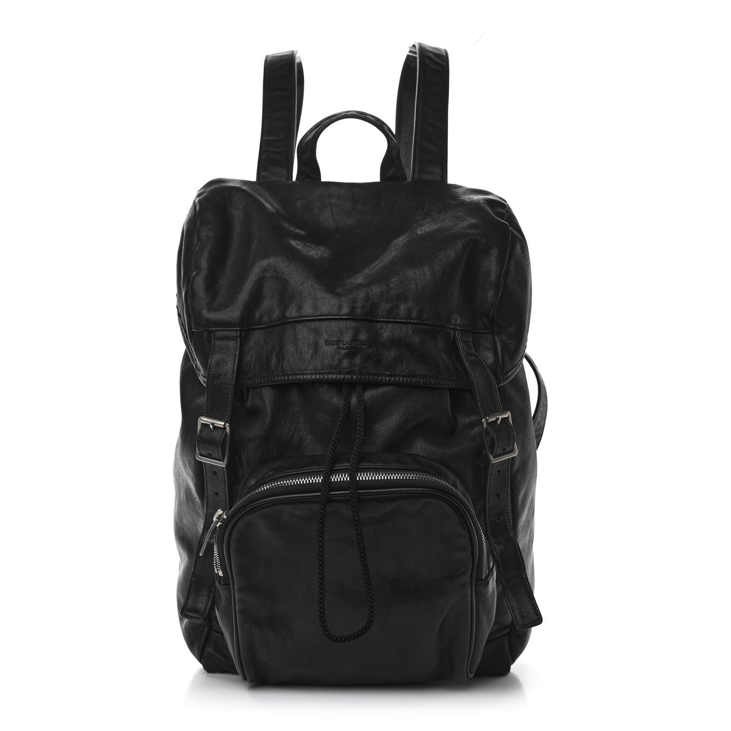 Saint Laurent Calfskin Delave Backpack Black 1 of 11