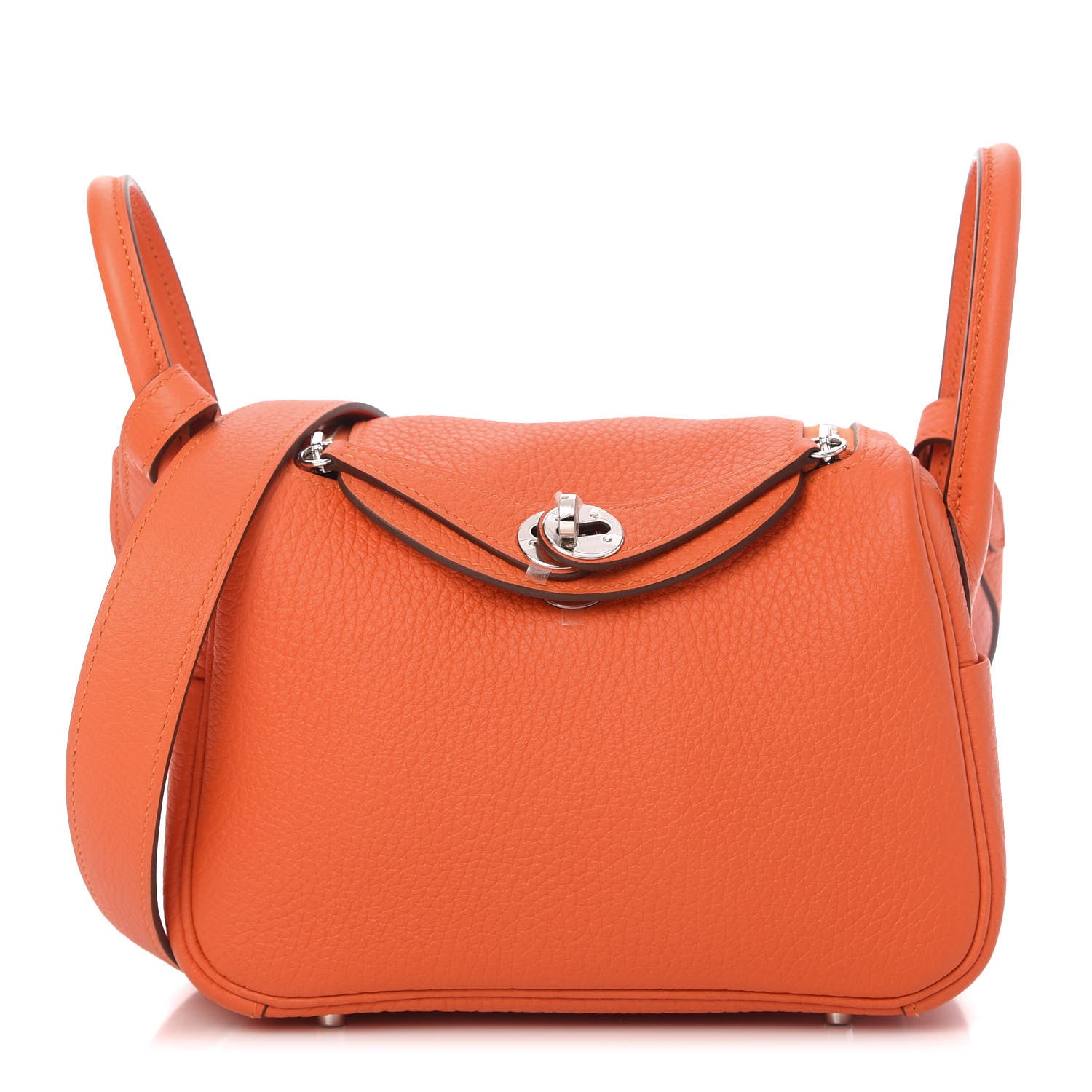 Hermes Taurillon Clemence Mini Lindy 20 Feu 1 of 9