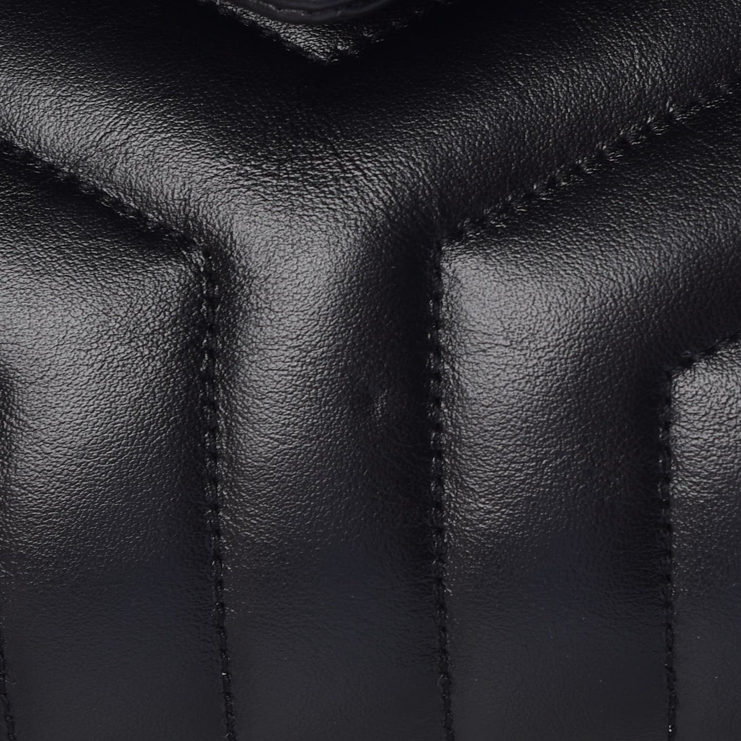 Calfskin Y Quilted Monogram Medium Loulou Chain Satchel Black