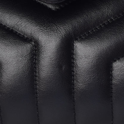 Saint Laurent Calfskin Y Quilted Monogram Medium Loulou Chain Satchel Black 10 of 10
