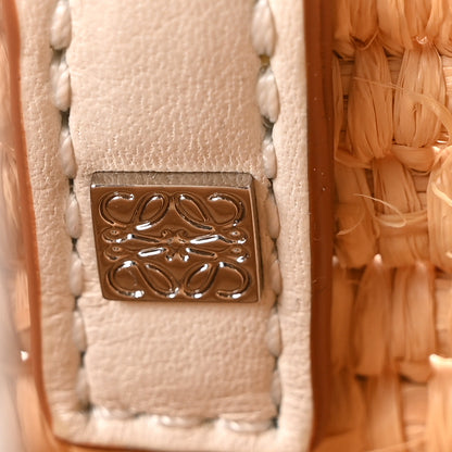 Loewe Raffia Square Small Basket Tote Bag Natural White 6 of 9