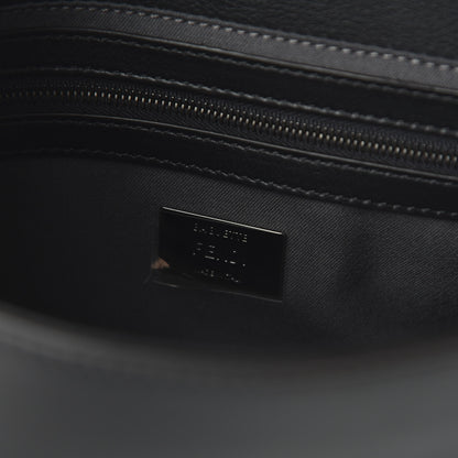 Fendi Vitello Dolce Lace Up Baguette Black 8 of 9