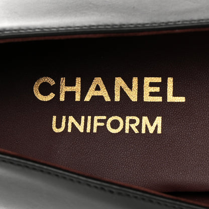 Chanel Lambskin Cap Toe Ballerina Flats 39 Black 7 of 9