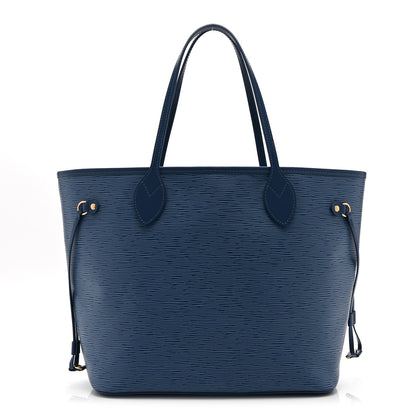 Louis Vuitton Epi Neverfull MM Denim Blue 1 of 10
