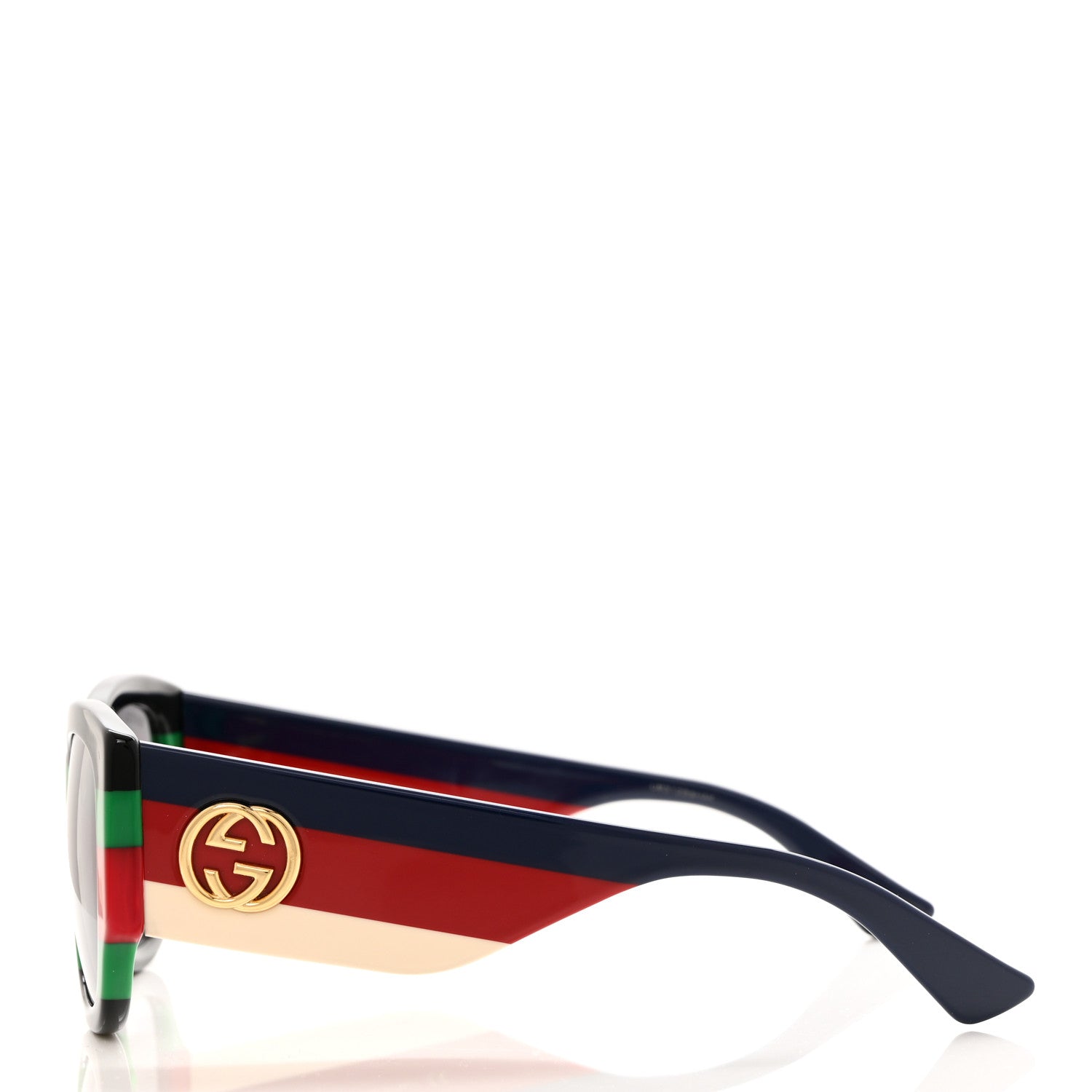 Gucci Acetate Web Oversized Frame Rectangle Sunglasses GG0276S Black Multicolor 3 of 8