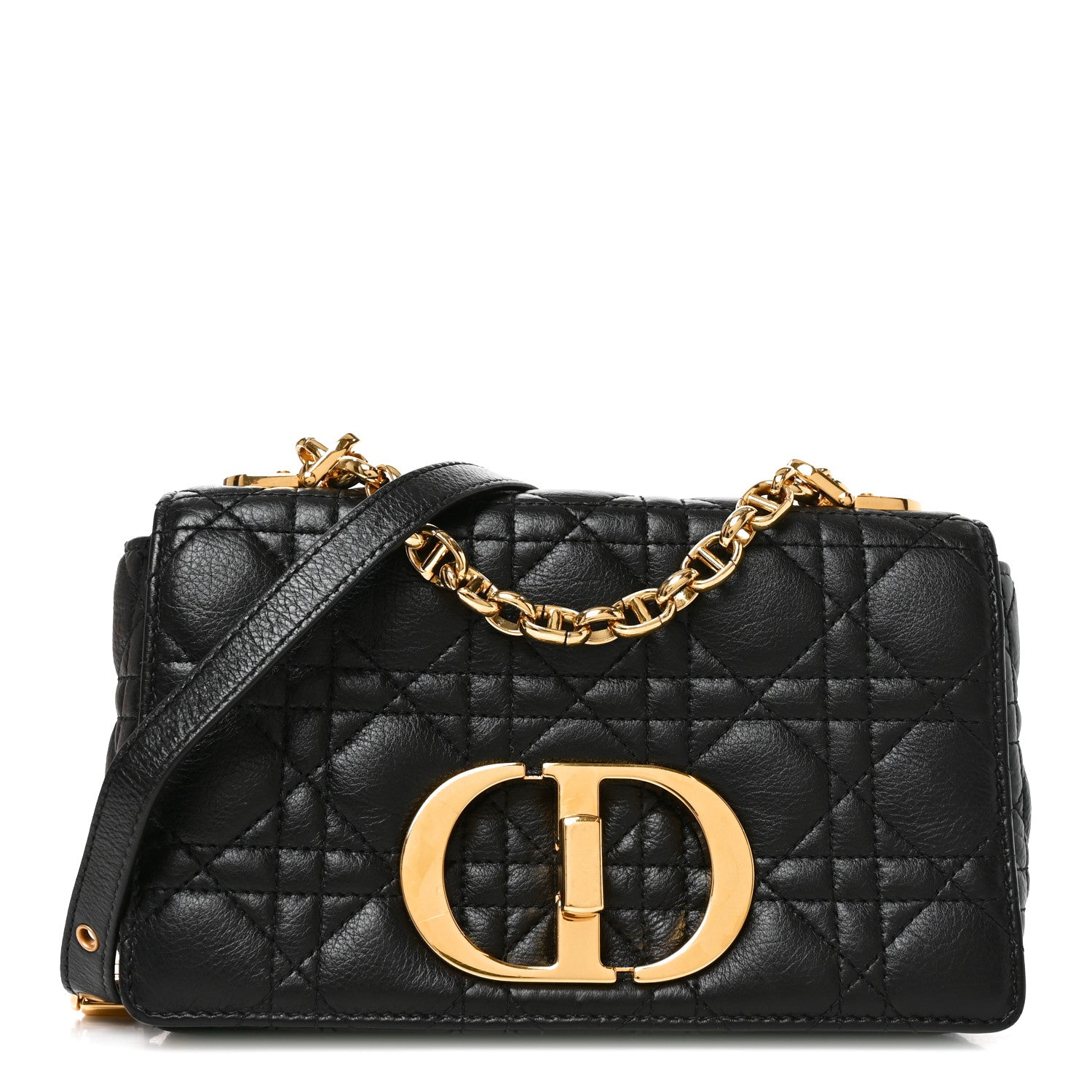 Christian Dior Calfskin Cannage Small Caro Bag Black 1 of 10