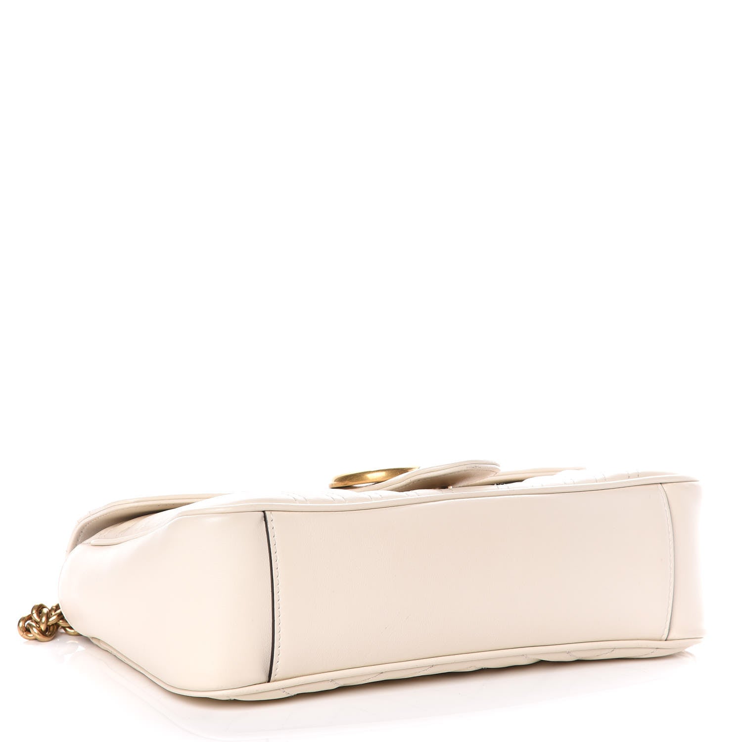 Gucci Calfskin Matelasse Small GG Marmont Shoulder Bag White 4 of 9