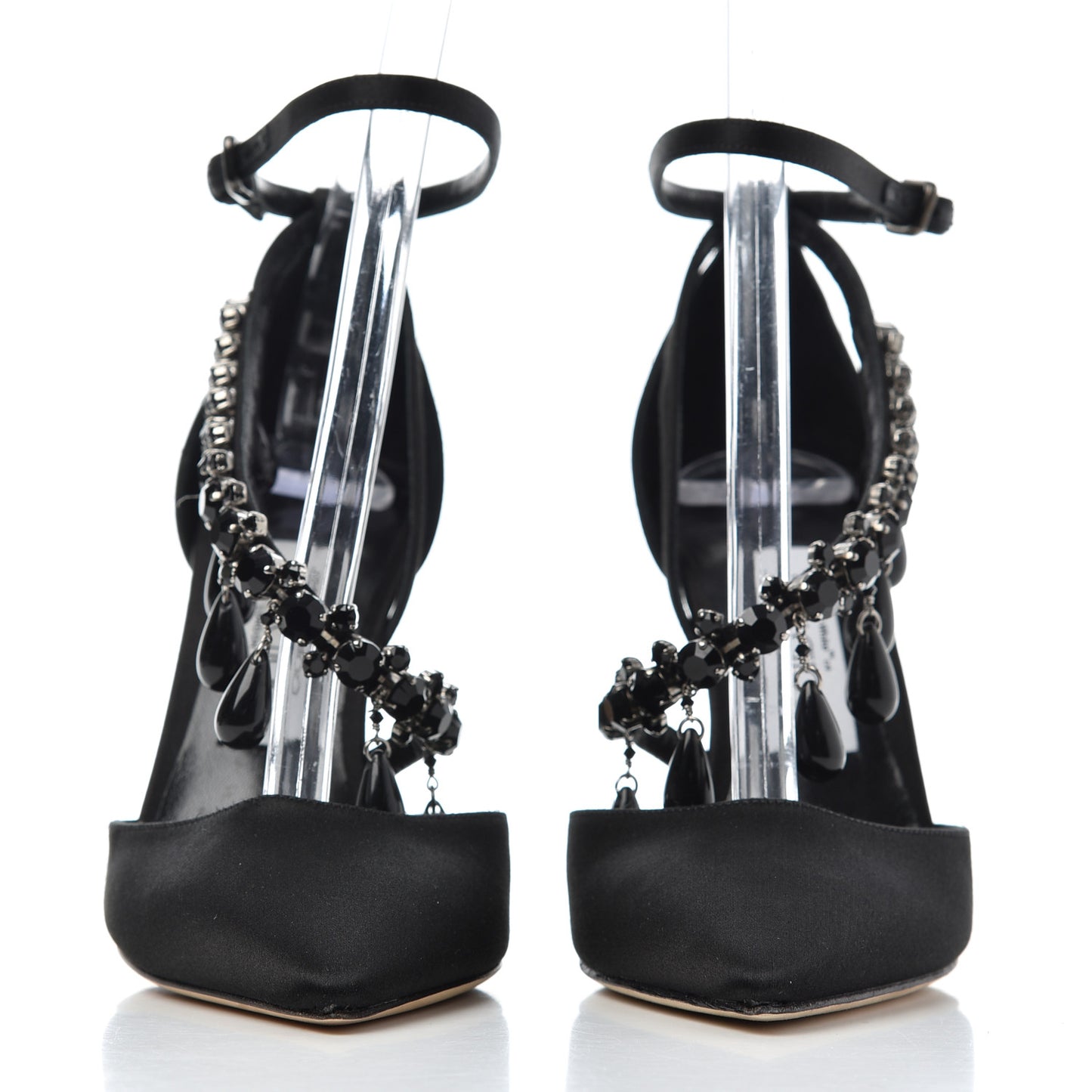 x OFF-WHITE Satin Victoria 100 Pumps 36 Black