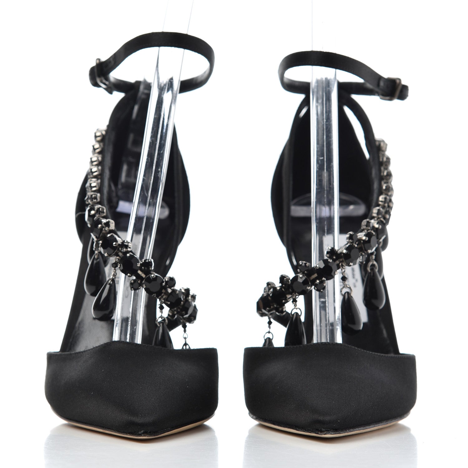 Jimmy Choo x OFF-WHITE Satin Victoria 100 Pumps 36 Black 2 of 9