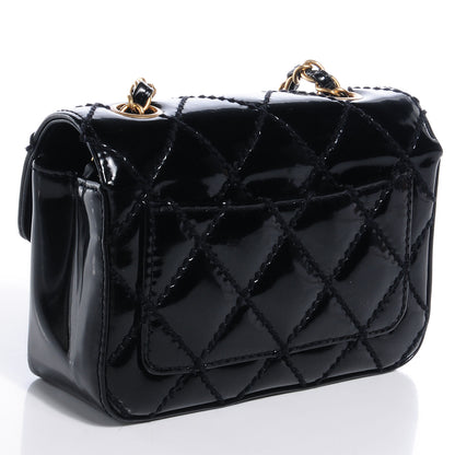 Chanel Patent Calfskin Quilted Mini Square Flap Black 3 of 8