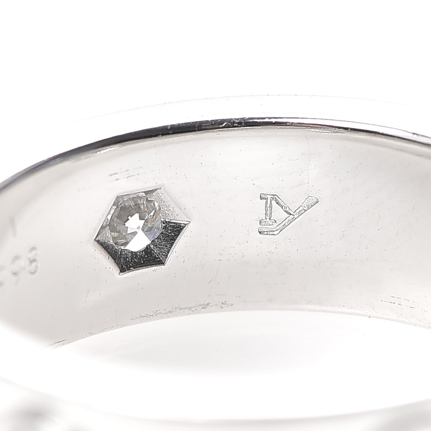 Cartier 18K White Gold 3 Diamond 5.5mm LOVE Ring 46 3.75 5 of 6