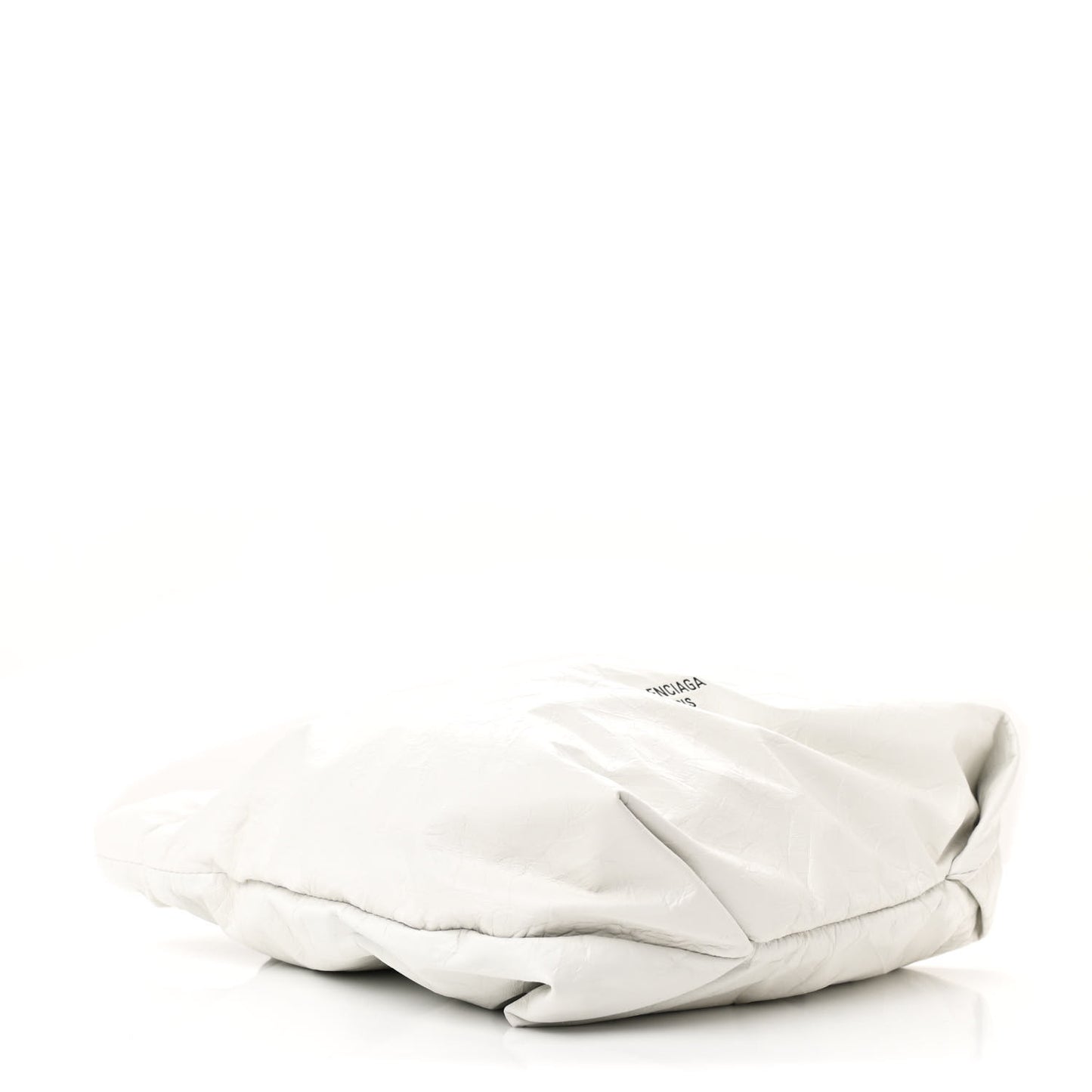 Crushed Calfskin Crush XS Chain Tote Optic White