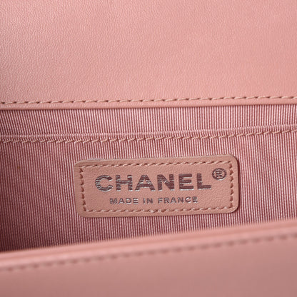 Chanel Lambskin Quilted Medium Boy Flap Light Pink 6 of 15
