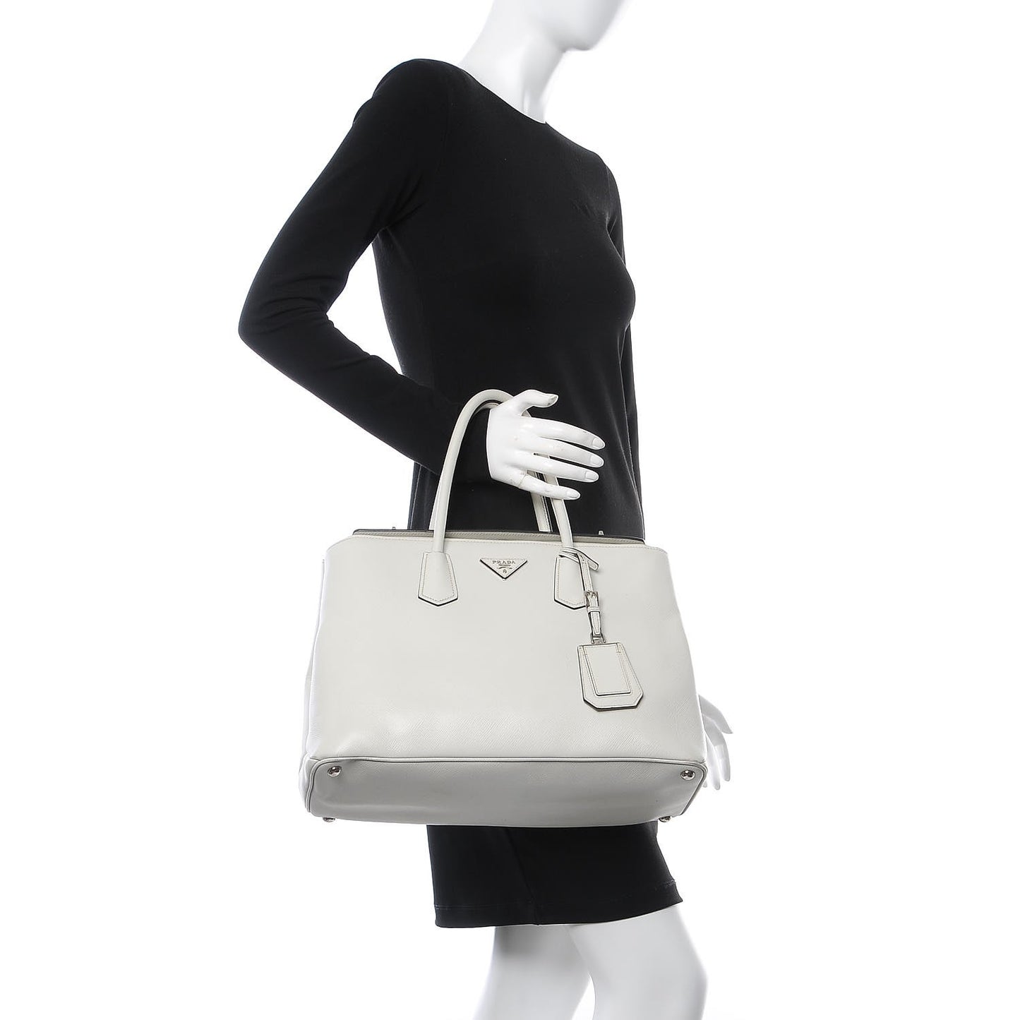 Saffiano Cuir Twin Tote Talco
