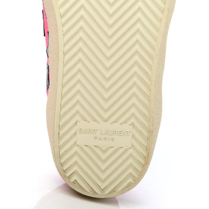 Saint Laurent Suede Star Court Sneakers 35 Pink Black 7 of 9