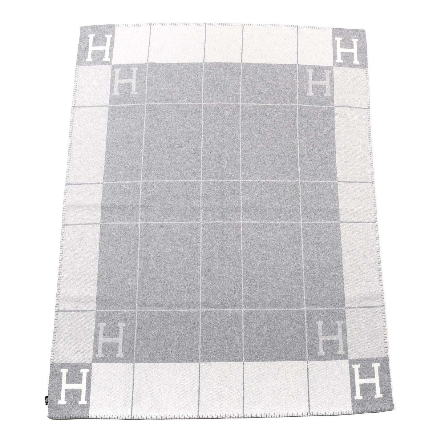 Wool Cashmere Avalon III Blanket Ecru Gris Clair