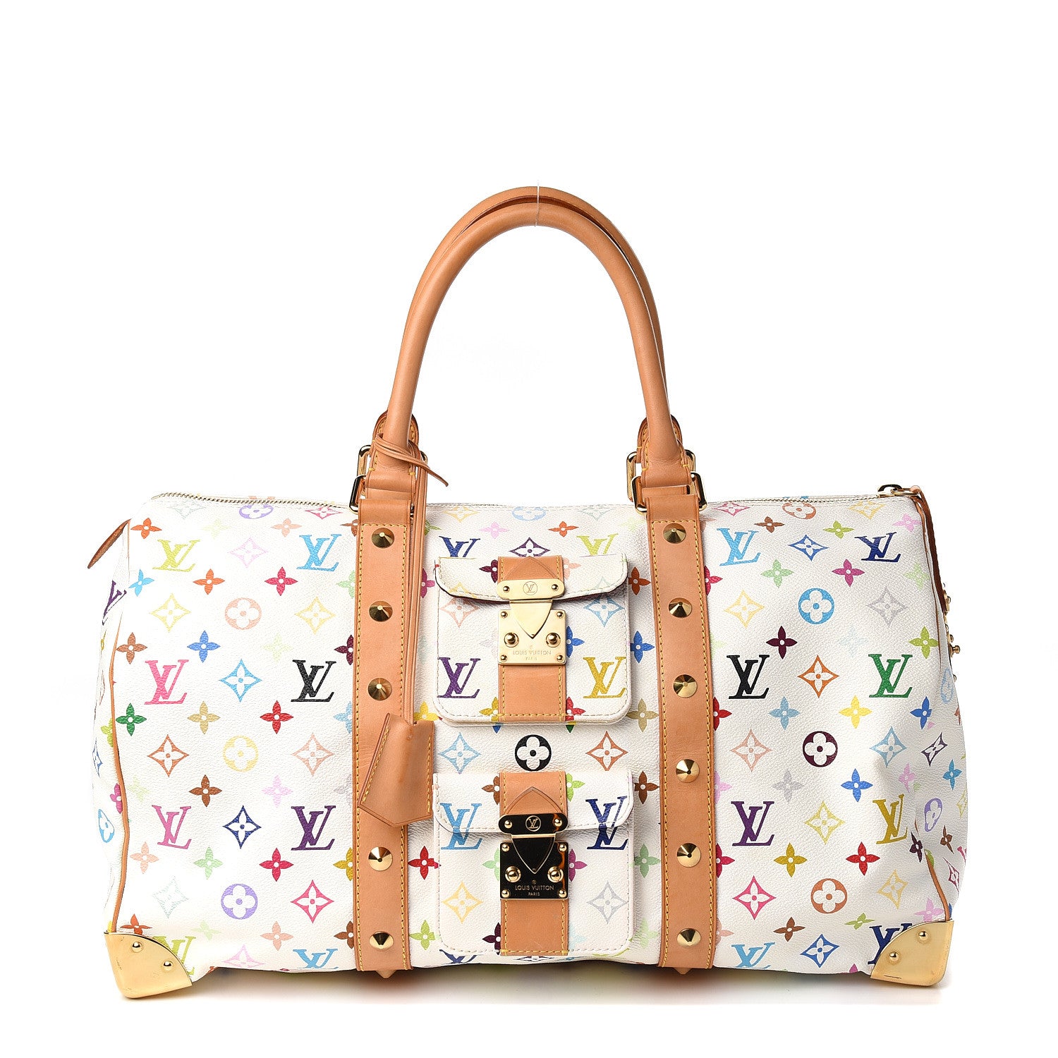 Louis Vuitton Monogram Multicolor Keepall 45 White 1 of 8