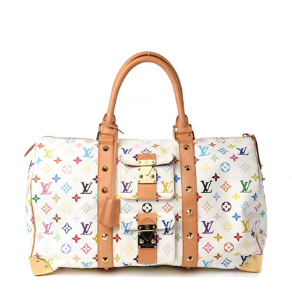 Louis Vuitton Monogram Multicolor Keepall 45 White 1 of 8