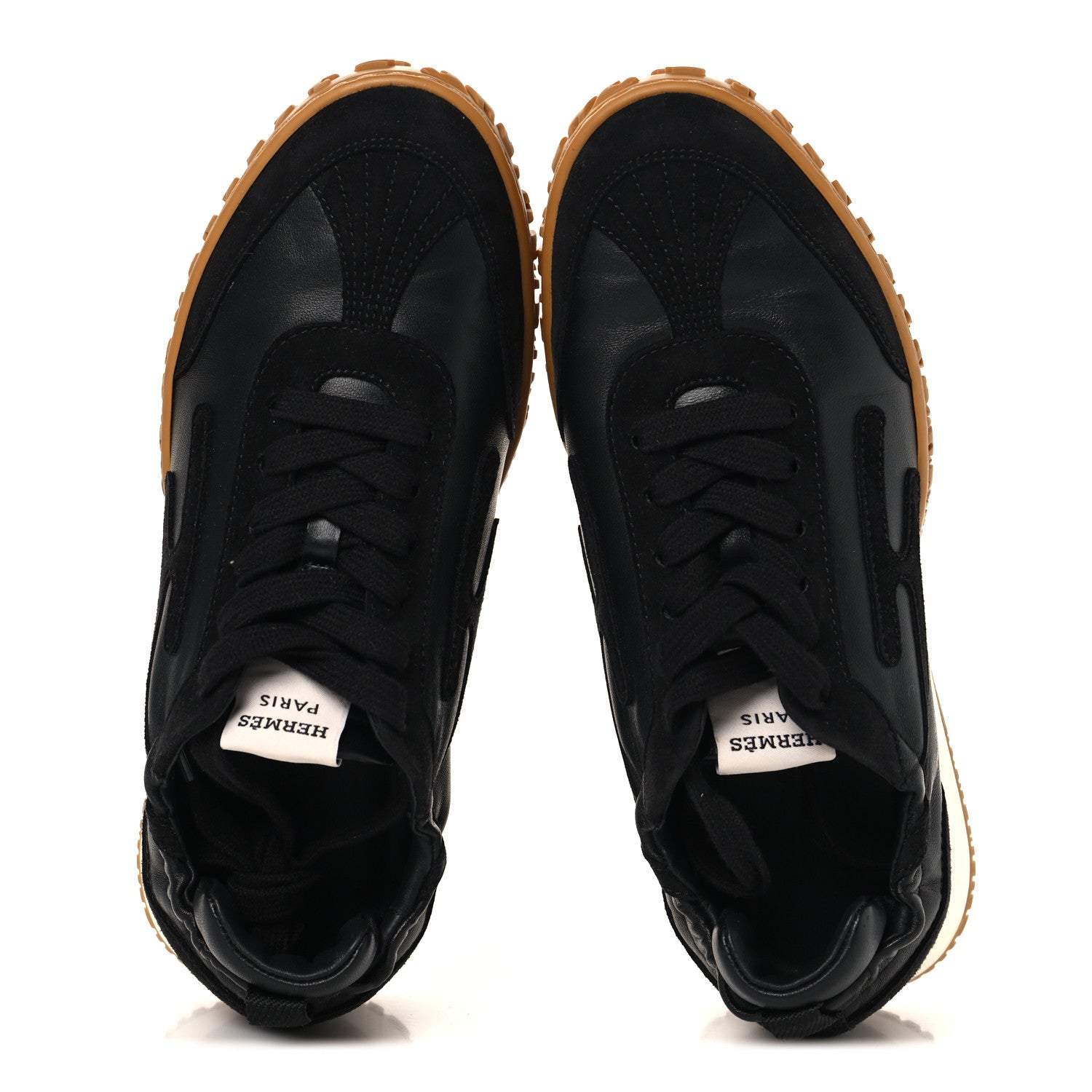 Hermes Nappa Suede Goatskin Jet Sneakers 36 Black 2 of 8