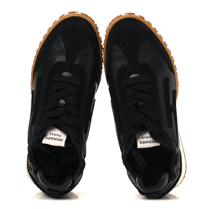 Hermes Nappa Suede Goatskin Jet Sneakers 36 Black 2 of 8