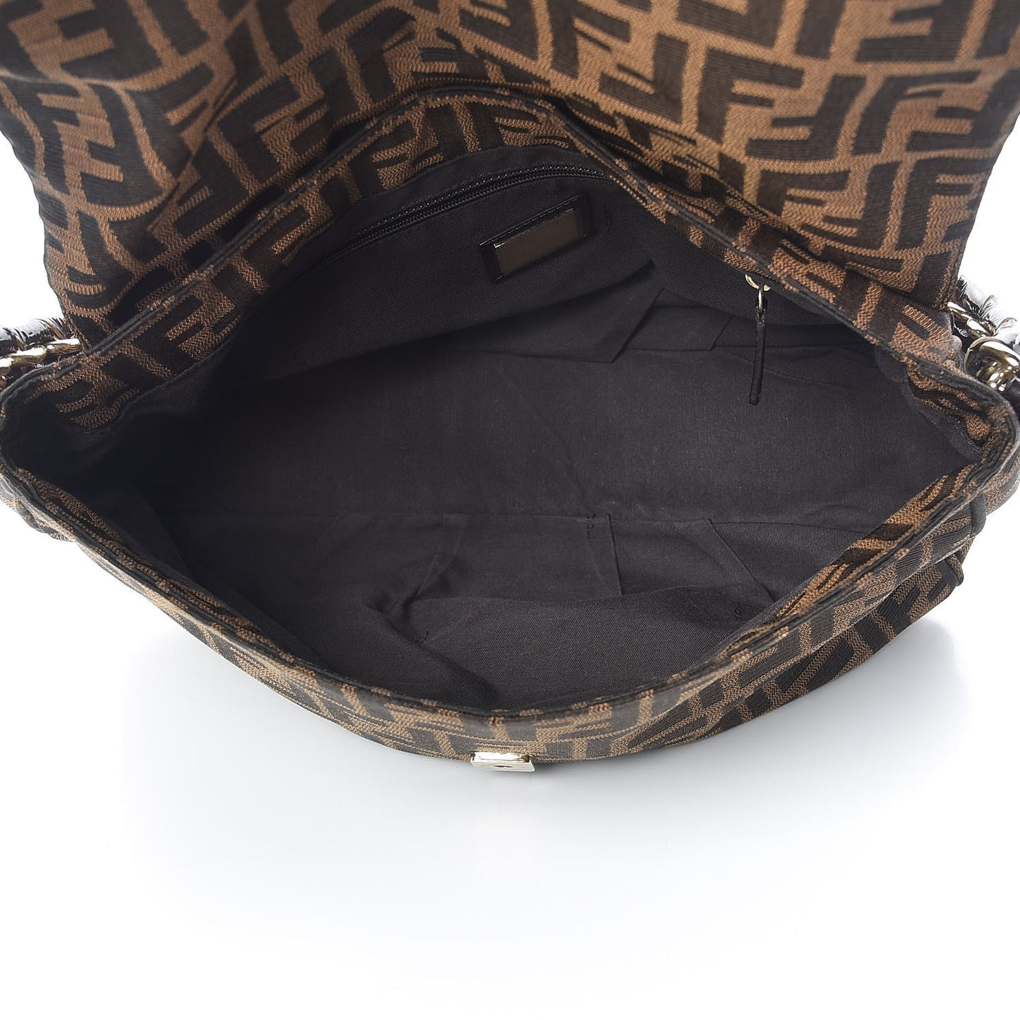 Zucca Patent Mia Shoulder Flap Tobacco