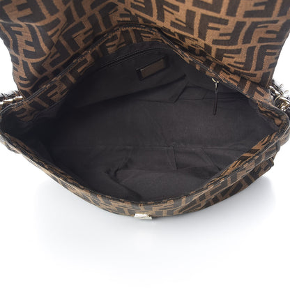 Fendi Zucca Patent Mia Shoulder Flap Tobacco 5 of 13