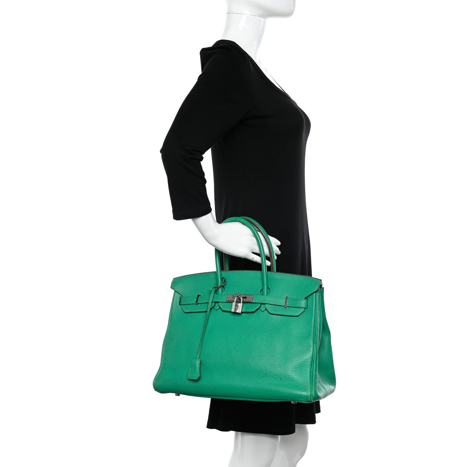 Hermes Taurillon Clemence BIRKIN 35 Menthe 2 of 15
