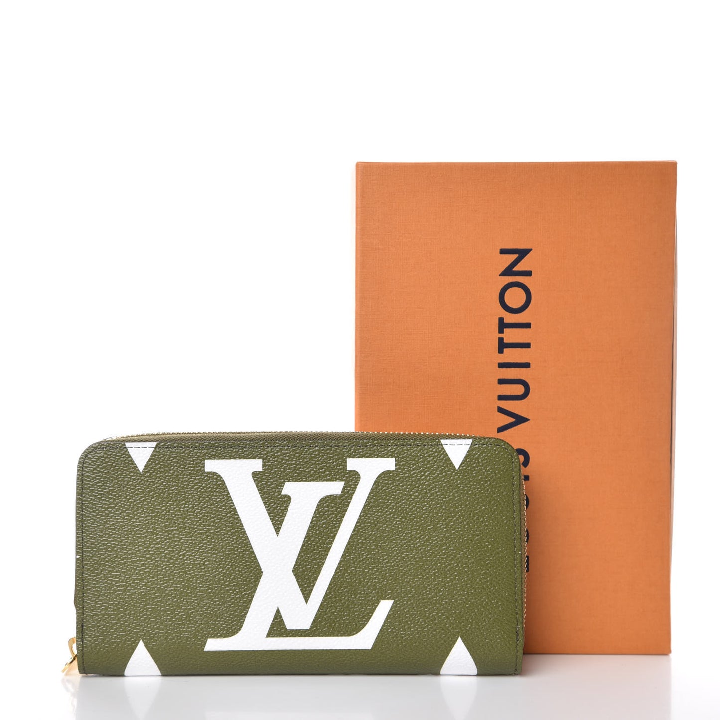 Monogram Giant Zippy Wallet Kaki White