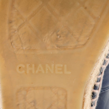Chanel Lambskin CC Espadrilles 39 Dark Navy 6 of 9