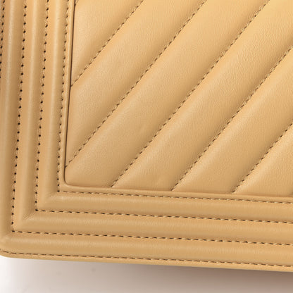 Chanel Calfskin Chevron Quilted Medium Boy Flap Yellow 11 of 11