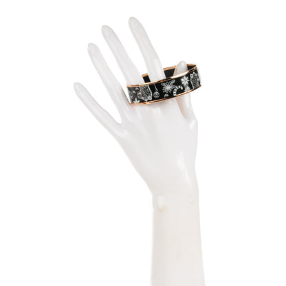 Hermes Enamel Printed Wide Les Léopards Bracelet 70 Black 2 of 6