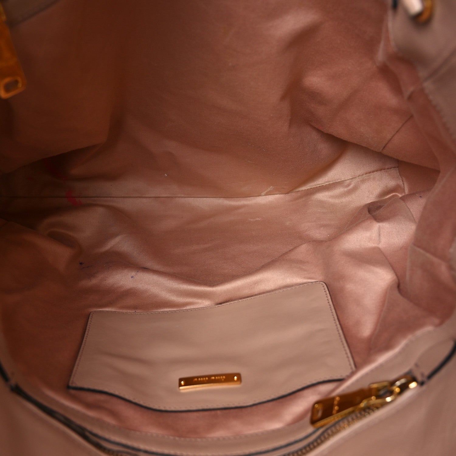 Miu Miu Soft Calf Studded Shopping Tote Cammeo 5 of 12